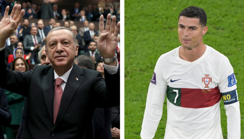 Erdogan defended… Cristiano Ronaldo.  He also confirmed his transfer