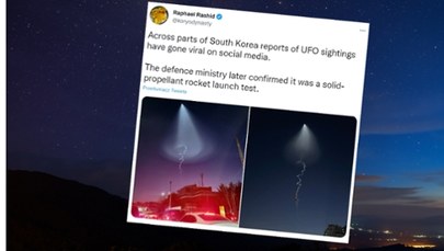 Korea Płd. przeprowadziła test kosmicznej rakiety. Mieszkańcy: Czy to UFO?