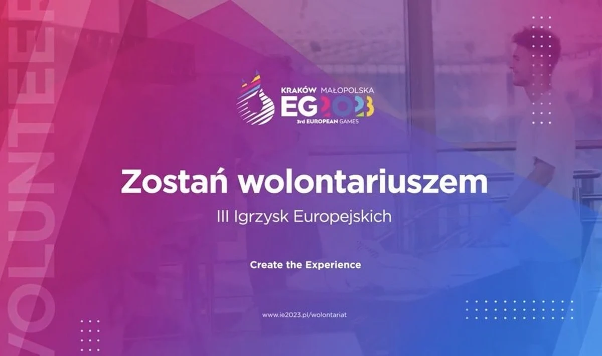 Poszukiwani wolontariusze do największej sportowej imprezy w Polsce - już w czerwcu w Krakowie i w Małopolsce odbędą się III Igrzyska Europejskie. Potrzebnych jest nawet 7 tysięcy wolontariuszy. Do tej pory zgłosiło się 3,5 tysiąca osób.