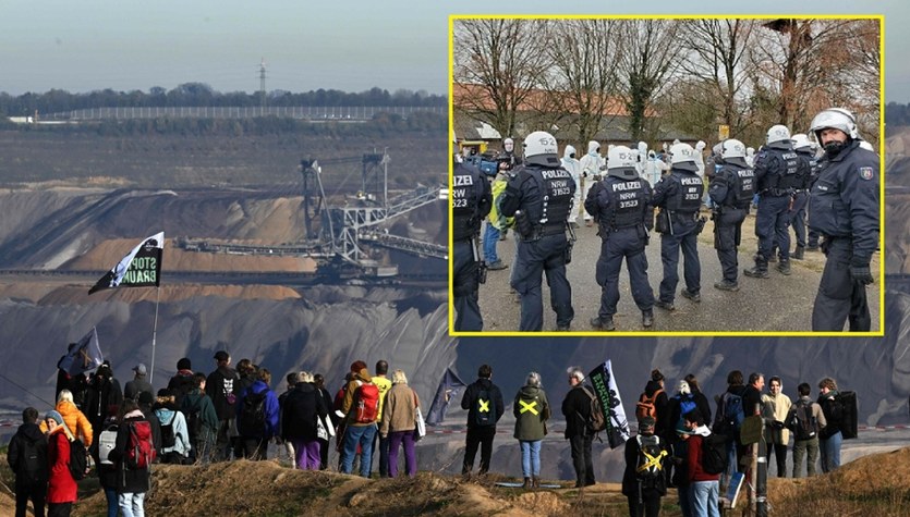 Alemania: Choques con la policía en Luzerat.  Activistas defendiendo el pueblo de la mina