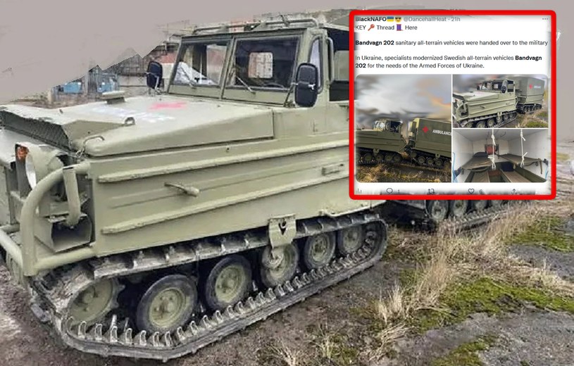 Na nowych zdjęciach z mediów społecznościowych można zobaczyć szwedzkie gąsienicowe pojazdy terenowe Bandvagn 202, które pomimo bardzo wielu lat na karku, zdają się świetnie sprawdzać w trudnych błotno-śnieżnych warunkach ukraińskiej zimy, ratując życie żołnierzy na froncie. 