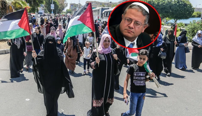 Burza w Izraelu. Ben Gvir nakazał ściągnięcie flag Palestyny