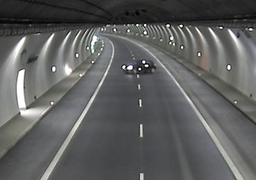 Zawrócił w tunelu na Zakopiance i jechał pod prąd. GDDKiA opublikowała nagranie