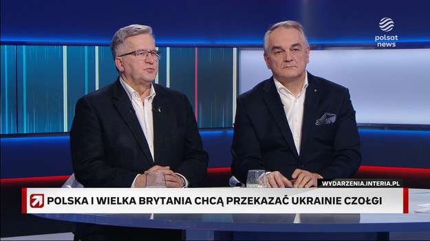 - Strona polska popełniła błąd i teraz próbuje to naprawić przez wejście z Niemcami w konsultacje. Trzeba było od tego zacząć - powiedział Bronisław Komorowski o przekazaniu czołgów Leopard Ukrainie. Dodał, że Polska dostała dużą część ich od Niemców "za symboliczne euro".- Obawiam się, że strona niemiecka potraktuje to jako próbę przymuszenia ich do takiego "prezentu" - dodał w programie "Prezydenci i Premierzy" w Polsat News.