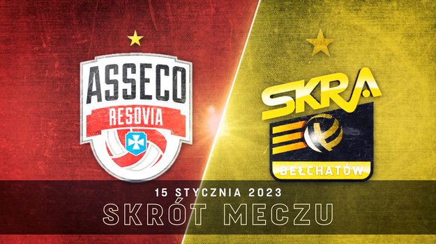 Skrót meczu 20. kolejki PlusLigi Asseco Resovia Rzeszów – PGE Skra Bełchatów 3:0 (25:20, 25:21, 25:13).