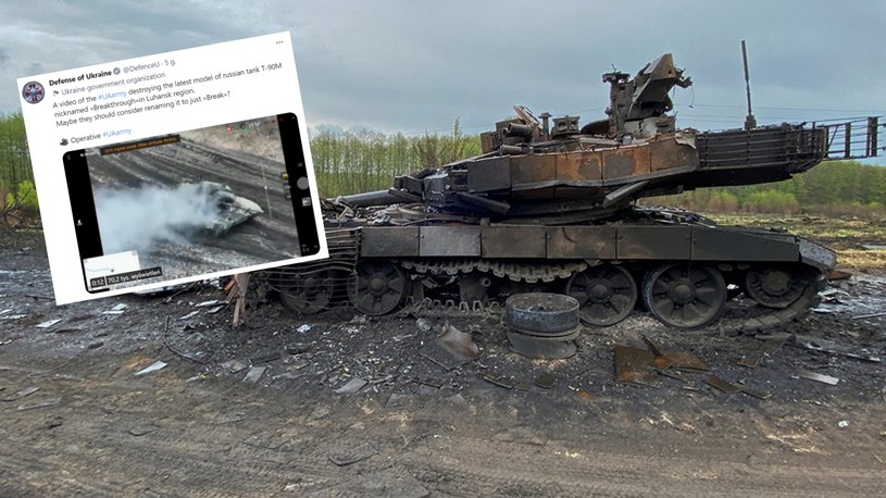 Siły Zbrojne Ukrainy kolejny raz pokazały na materiale filmowym, jak w spektakularny sposób niszczą najlepszy rosyjski czołg biorący udział w wojnie w Ukrainie.