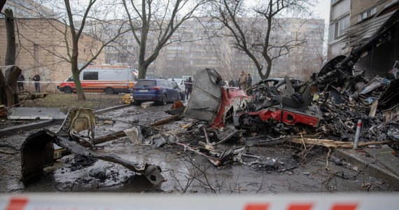 Ratownicy zakończyli akcję na miejscu katastrofy śmigłowca w mieście Browary pod Kijowem. W wypadku zginęli szef MSW Ukrainy Denys Monastyrski, dwaj jego zastępcy oraz 11 innych osób, w tym jedno dziecko. Maszyna spadła na terenie przedszkola. "Wszystko płonęło" - mówili świadkowie zdarzenia.