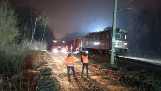 Wypadek kolejowy w Szczecinie. Lokomotywa uderzyła w pociąg towarowy
