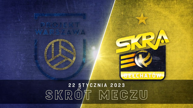 Skrót meczu 21. kolejki PlusLigi Projekt Warszawa - PGE Skra Błechatów 3:2 (22:25, 25:22, 22:25, 25:21, 27:25).