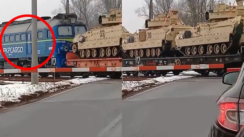 Amerykańskie wozy piechoty M2A2 Bradley m.in. zmierzają do Ukrainy. W sieci pojawiły się filmy z transportu tych pojazdów polskimi kolejami. Nagrania powstały kilka dni temu.