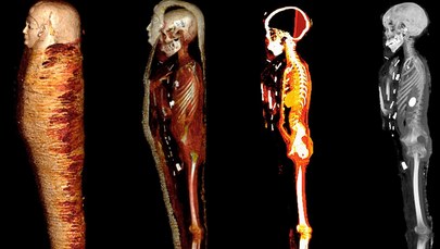 Mumia "złotego chłopca" i 49 amuletów