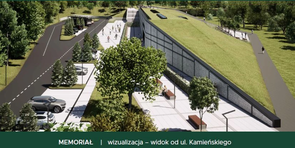 Wiadomo już jak będzie wyglądał główny budynek Muzeum KL Plaszów  - Memoriał. Architekci wykorzystali naturalne ukształtowanie terenu i zaprojektowali obiekt wtopiony w skarpę. Widoczna będzie wyłącznie jego elewacja frontowa.