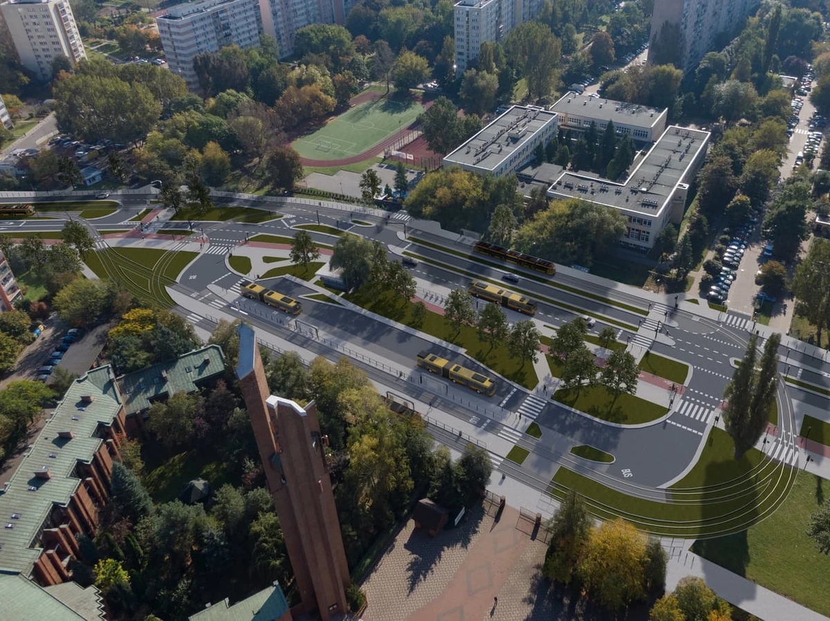  Już w 2024 roku pojedziemy tramwajem ze Stegien do centrum w 20 minut. Tramwaje Warszawskie informują, że zakontraktowana została budowa trasy wzdłuż ul. Św. Bonifacego.