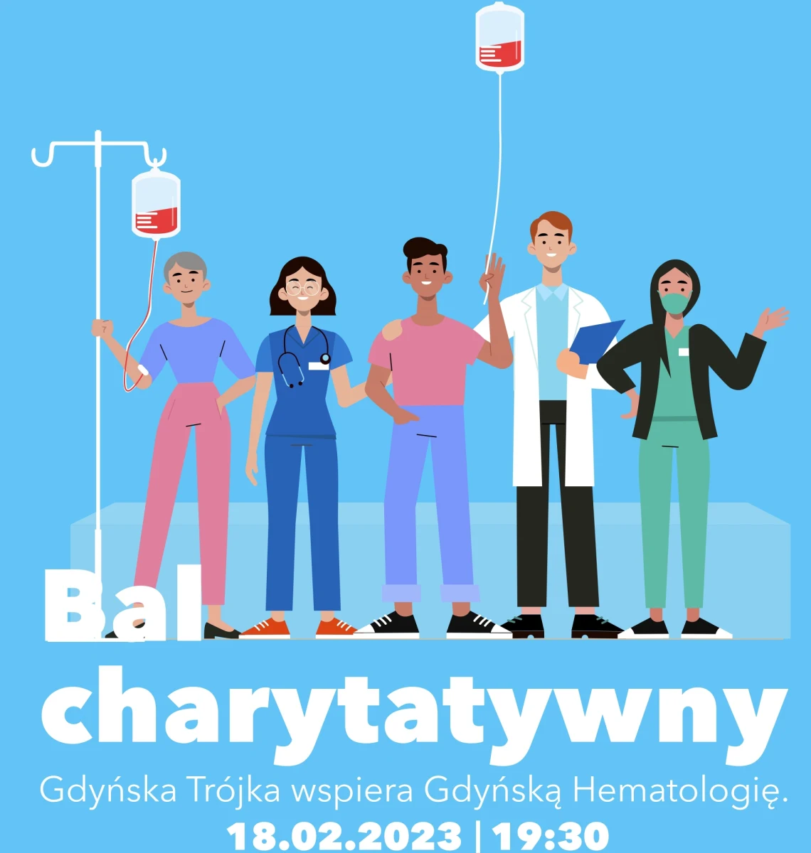 "Szpitale Pomorskie” wraz z Fundacją Hematologia Gdynia oraz Gdyńską Trójką połączyły siły i prowadzą zbiórkę na rzecz rozbudowy części dziennej Oddziału Hematologii i Transplantologii Szpiku w Szpitalu Morskim im. PCK w Gdyni. Trwa również sprzedaż biletów na Charytatywny Bal, który odbędzie się w ostatnią sobotę karnawału - 18 lutego w Gdyni.
