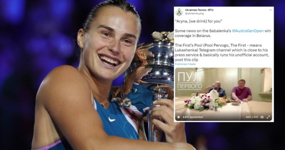 Alaksandr Łukaszenka pogratulował Arynie Sabalence zwycięstwa w Australian Open. Białoruski dyktator na opublikowanym w sieci nagraniu wypił kieliszek wódki za zdrowie zawodniczki.