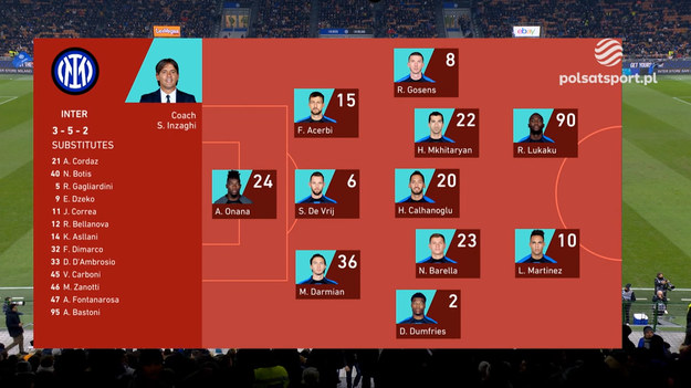 Inter Mediolan - Atalanta Bergamo 1:0 (0:0)
Bramka: Darmian 57