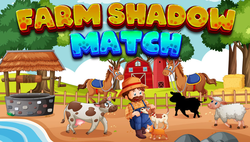Gra online za darmo Farm Shadow Match to gra edukacyjna dla dzieci, w którą możesz zagrać na swoim smartfonie lub komputerze. Fabuła przenosi Cię na farmę, gdzie musisz dopasować zwierzęta do cieni wyświetlanych po prawej stronie ekranu. Sprawdź, czy uda Ci się to zrobić w możliwie najkrótszym czasie!
