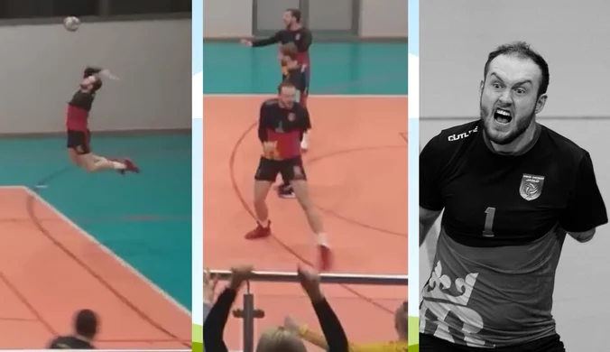 Siatkarska Polska opłakuje śmierć Jakuba Procanina. Zobacz, jak grał bez ręki. Gigant!