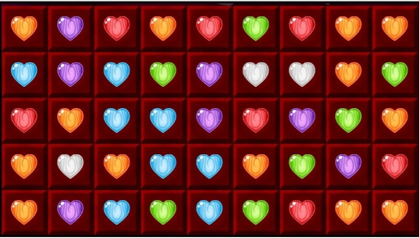 Gra online za darmo Love Match 2020 to gra za darmo online typu "dopasuj", w której dopasowujesz urocze serduszka w wyznaczonym czasie. Jeśli chcesz sprawdzić, czy jesteś naprawdę spostrzegawczy i potrafisz działać pod presją czasu, to wybór idealny dla Ciebie. UWAGA: gra tylko dla zaawansowanych graczy.  