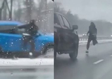 Gnał na ratunek w poprzek autostrady. Kobieta za kierownicą straciła przytomność
