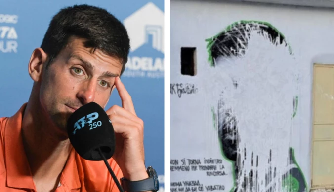 Mural Djokovicia w Kosowie zniszczony. Serbscy politycy wskazują na bojówki