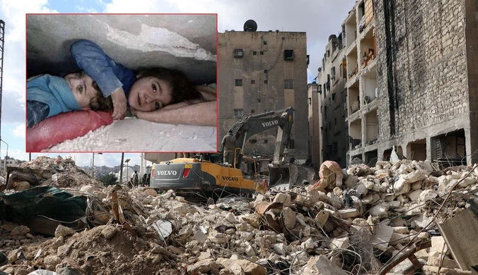 Syria: Siedmiolatka przez 17 godzin trzymała głowę braciszka pod gruzami