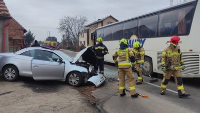 Wypadek autokaru przewożącego dzieci w Wielkopolsce