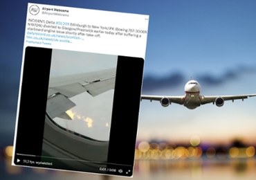 Usłyszeli huk, a potem zobaczyli płomienie wokół skrzydła. Opublikowano nagranie 