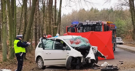 29-letni mężczyzna zginął w wypadku na drodze powiatowej Zakrzew - Golina w powiecie jarocińskim w Wielkopolsce. Do szpitala trafiła 29-letnia kobieta.