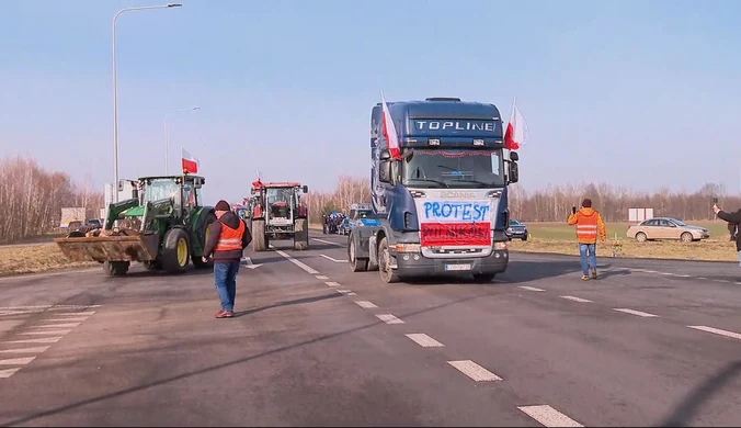 Protest rolników przy granicy z Ukrainą. Zablokowana droga 