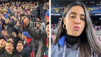 Piekielna atmosfera na Camp Nou na meczu Barcelony. Reporterka wrzuciła do sieci wideo