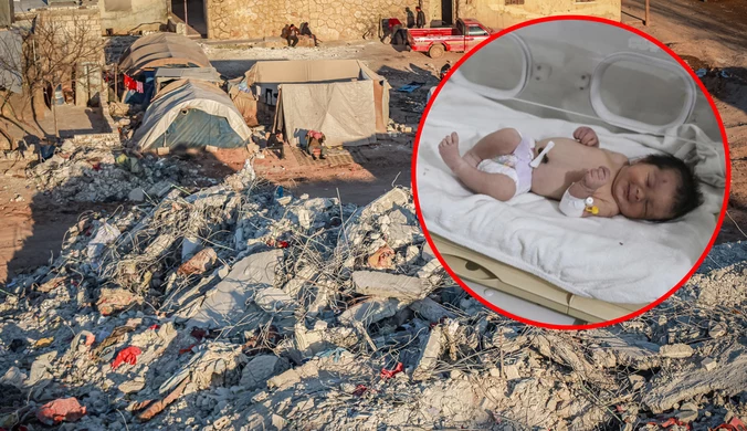Syria: Dziewczynka urodzona pod gruzami trafiła pod opiekę rodziny