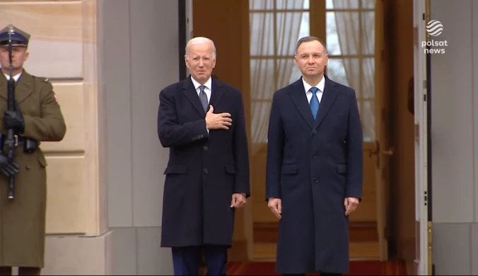 Uroczyste przywitanie Joe Bidena w Pałacu Prezydenckim