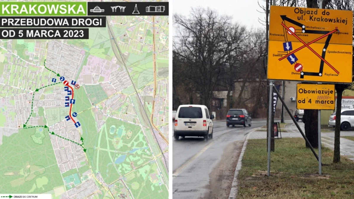 Kierowców i pasażerów komunikacji publicznej podróżujących ul. Krakowską w Łodzi czekają zmiany na początku marca. W nocy z 4 na 5 marca droga stanie się jednokierunkowa.