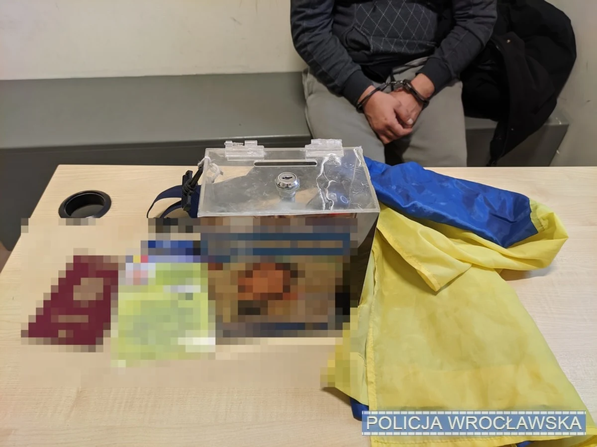 Policjanci z komisariatu na Psim Polu zatrzymali fałszywego wolontariusza. Mężczyzna podchodził do kierowców i zbierał datki do puszki. Na widok funkcjonariuszy zaczął uciekać.

