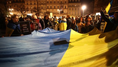 Wiece, manifestacje. Uroczystości upamiętniające 1. rocznicę napaści Rosji na Ukrainę