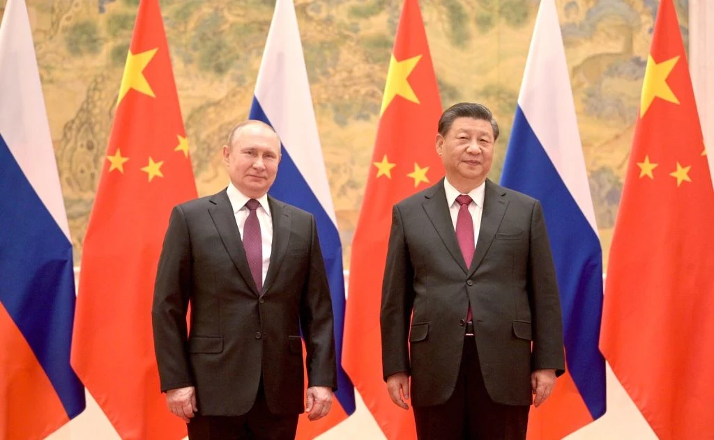 Władimir Putin oraz Xi Jinping w Pekinie, 4 lutego 2022 r.