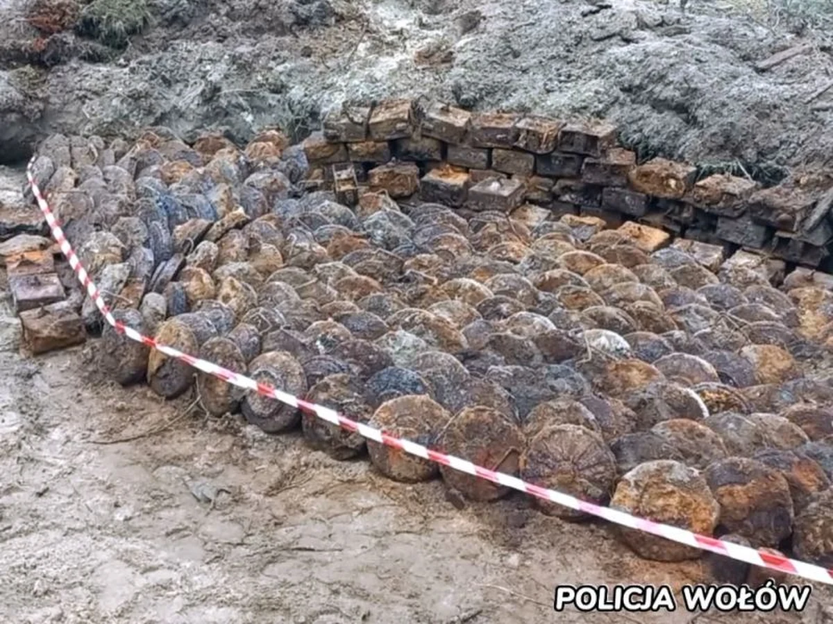 Na terenie kompleksu leśnego w powiecie wołowskim (woj. dolnośląskie) w dwóch różnych miejscach ujawniono arsenał materiałów wybuchowych pochodzących z okresu II wojny światowej. Akcja usuwania niewybuchów trwała 12 dni i zakończyła się detonacją na miejscu dwóch bomb, których nie dało się w bezpieczny sposób przetransportować. Łącznie w trakcie działań saperów znaleziono ponad 1000 min, 3,5 tys. zapalników oraz 32 stukilogramowe bomby lotnicze. 