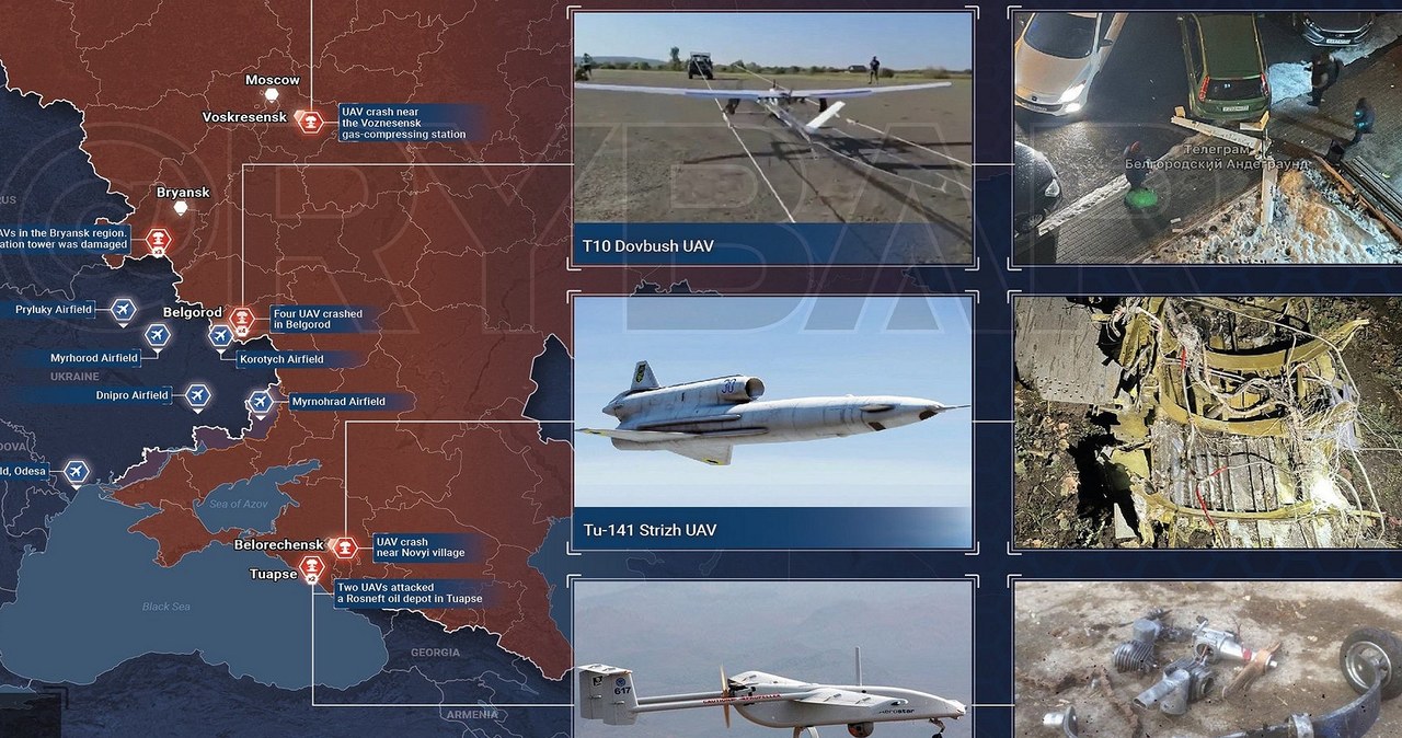 W ostatnich dniach pojawiło się wiele informacji o atakach ukraińskich dronów na terytorium Rosji, setki kilometrów do granicy z Ukrainą. Siły Zbrojne naszego sąsiada zapowiadają, że rosyjski agresor niebawem na nowej płaszczyźnie boleśnie odczuje swoją okupację w ich kraju.