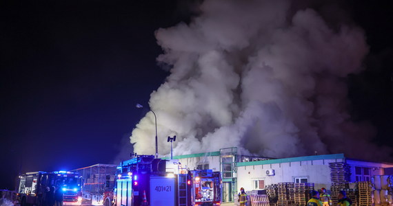Policja będzie ustalać przyczynę nocnego pożaru w Sosnowcu. Spaliła się tam hala, w której składowano makulaturę. Akcja strażaków nadal trwa.