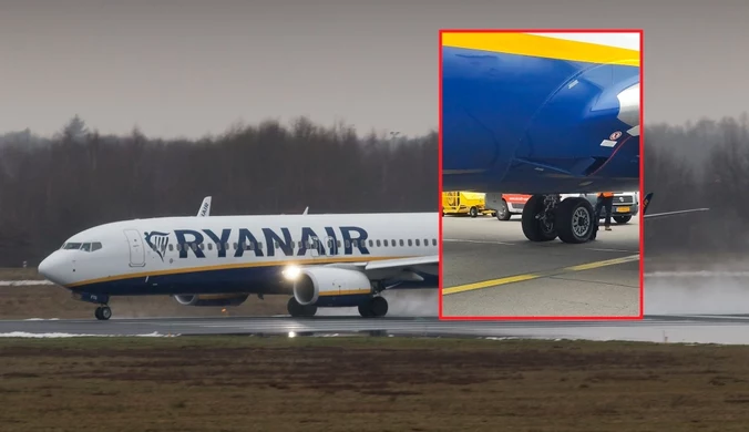 Holandia: Wybuch opony podczas lądowania samolotu Ryanair 