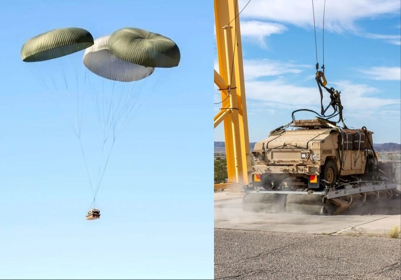 Dzieje się na poligonie Yuma Proving Ground w Arizonie! Amerykańska armia testuje nowy system zrzutu spadochronowego wielokrotnego użytku, który jest o 25 proc. szybszy w montażu i o 40 proc. w demontażu po wylądowaniu, co pozwolić ma żołnierzom na szybsze opuszczenie niebezpiecznej strefy po odebraniu przesyłki.