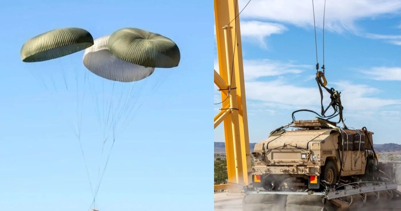 Dzieje się na poligonie Yuma Proving Ground w Arizonie! Amerykańska armia testuje nowy system zrzutu spadochronowego wielokrotnego użytku, który jest o 25 proc. szybszy w montażu i o 40 proc. w demontażu po wylądowaniu, co pozwolić ma żołnierzom na szybsze opuszczenie niebezpiecznej strefy po odebraniu przesyłki.