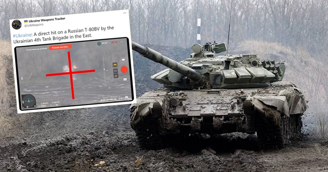 Siły Zbrojne Ukrainy pochwaliły się nagraniem jednej ze swoich najnowszych brawurowych akcji, w trakcie której zniszczono rosyjski czołg T-80BW. Użyto do tego zwykłego konsumenckiego drona.