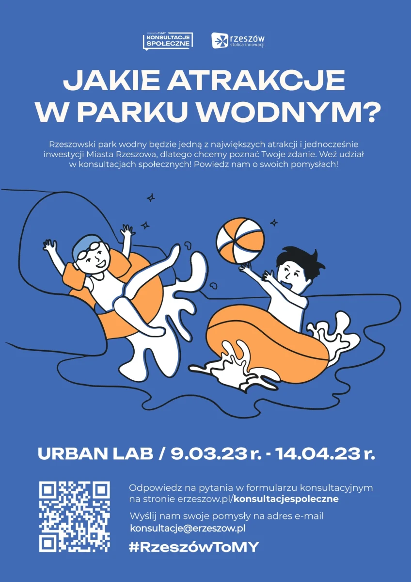 W Rzeszowie rozpoczynają się konsultacje społeczne dotyczące aquaparku - poinformował Urząd Miasta. Urzędnicy chcą wiedzieć, jakich atrakcji wodnych w tym miejscu oczekują mieszkańcy.

