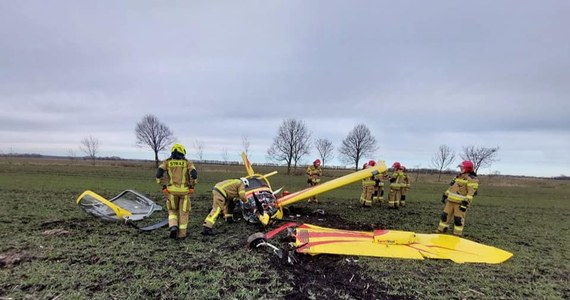 Wypadek awionetki w Pruszczu Gdańskim. Ranne zostały dwie osoby. 