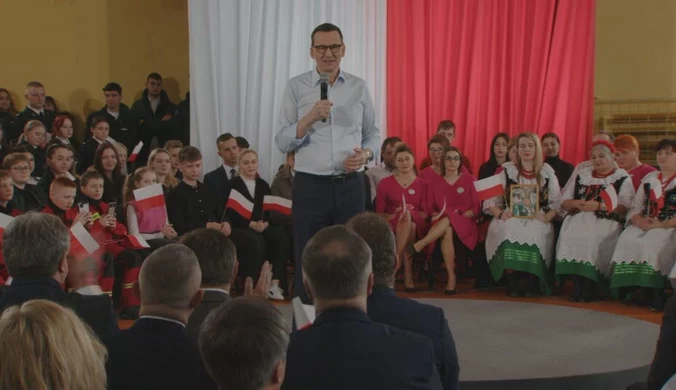 Morawiecki w Jaśle: Tusk to smerf Maruda, który opowiada bajki