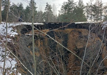 Nowe zapadlisko w Trzebini. Ma osiem metrów średnicy