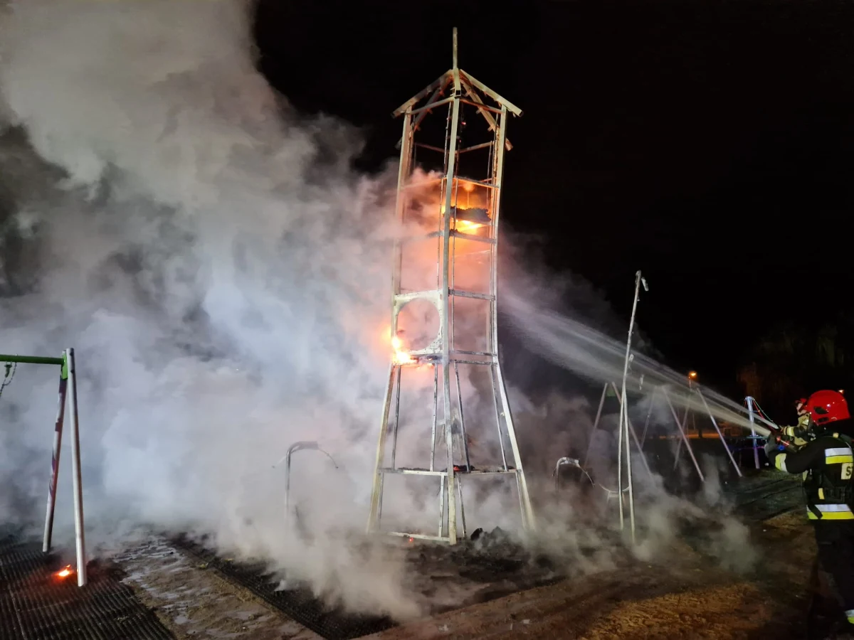 W nocy z niedzieli na poniedziałek nieznani sprawcy podpalili urządzenia na placu zabaw w Opolu - poinformowała Straż Pożarna. Plac jeszcze nie został oddany do użytku, spłonęło niemal wszystko. 