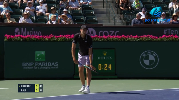 Hubert Hurkacz i Tommy Paul zmierzyli się w poniedziałkowym meczu turnieju ATP w Indian Wells. Górą okazał się faworyt gospodarzy, który pokonał Polaka w trzech setach - 6:4, 2:6, 4:6.

